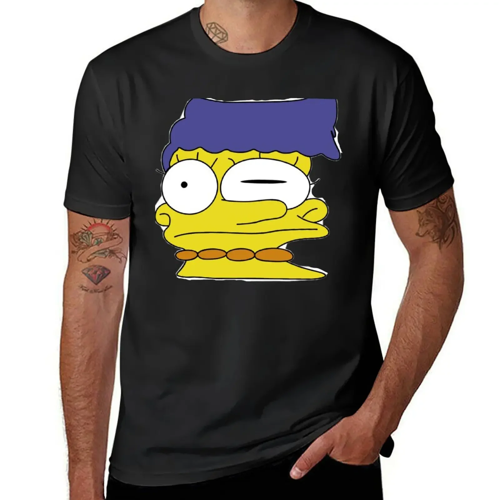 

Marge Smeared Face T-Shirt oversized summer tops men workout shirt