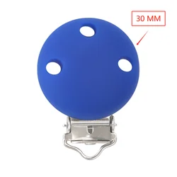 Silicone Round Clips Set - Pack of 5 for DIY Crafts and Jewelry Making (30MM navy blue)