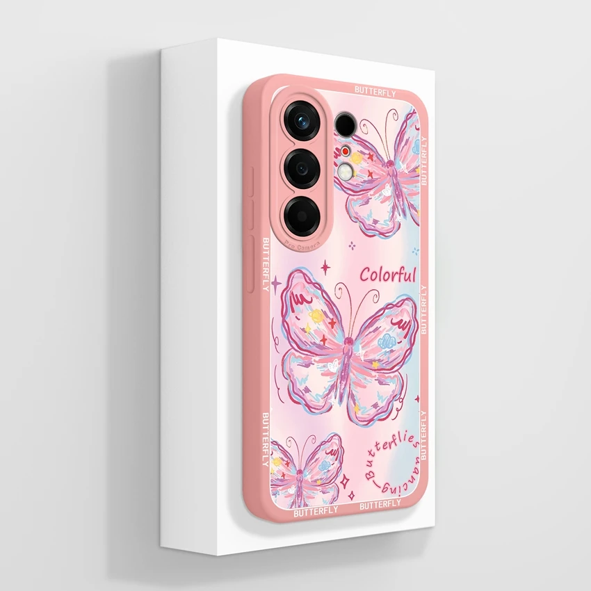 Pretty Butterfly Pattern Phone Case - Lightweight, Anti-Drop, Dustproof Full Protection