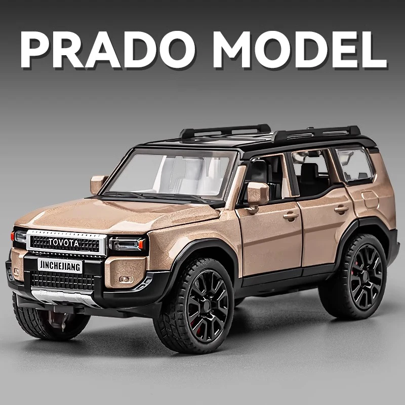 1:32 Toyota Prado Land Cruiser Off-Road Vehicle Diecast Model Car - Metal Alloy Collectible