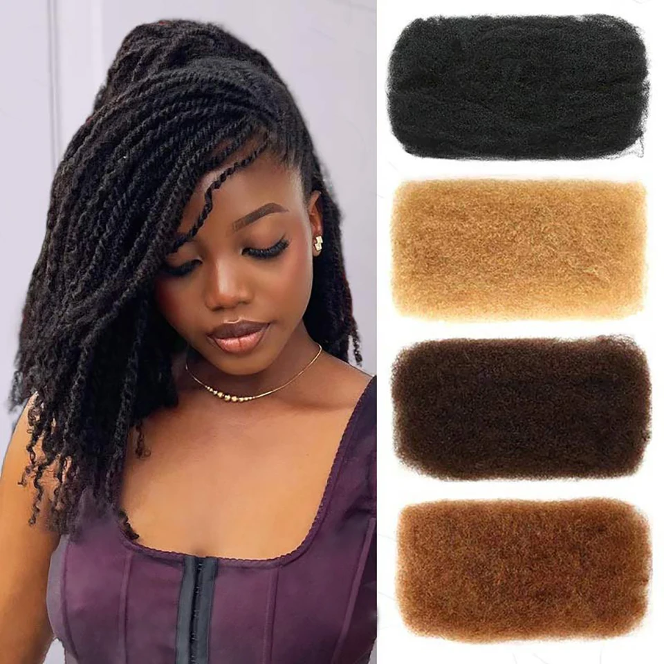 Peruvian Afro Kinky Bulk Hair for Braiding by Debut Natural Look Lightweight And Soft Afro Kinky Bulk Human Hair For Braiding