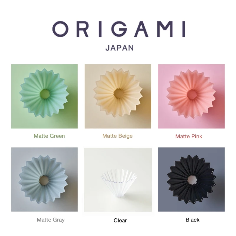 

Origami Dripper Air 1-2 Cups Pour Over Dripper Made Of AS Resin Dishwasher Safe Shatterproof Heat Resistant Coffee Filter