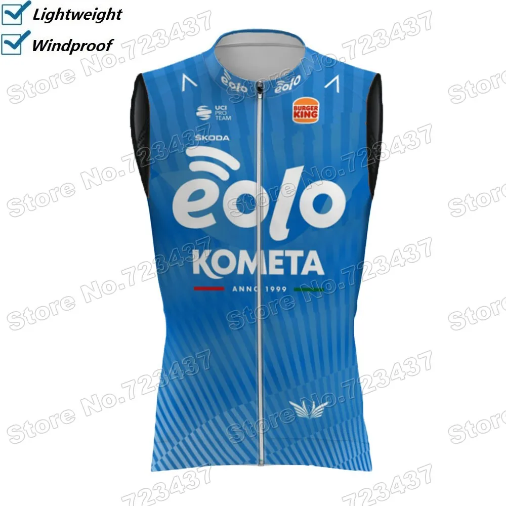 EOLO KOMETA Cycling Vest Windproof Pro Team Wind Vest Road Cycling Jersey Sleeveless Windbreak MTB Chaleco Ciclismo Maillot