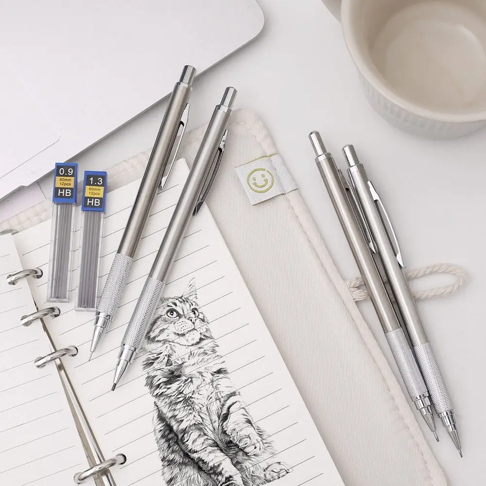 0.3/0.5/0.7/0.9/1.3/2.0/3.0MM Metal Automatic Pencil Sketch Comics Design Mechanical Pencil  Professional Drawing Writing Tool