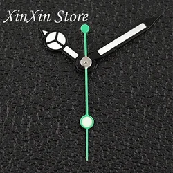 Premium Silver Gold Watch Hands with C3 Luminous Finish - High - Quality (Black Green)