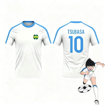 Maglie Sportive 2026 per Ragazzi e Ragazze, Maglia Anime Captain Tsubasa, Top Cosplay, Abbigliamento Sportivo Unisex a Rapida Asciugatura, T-shirt per Bambini
