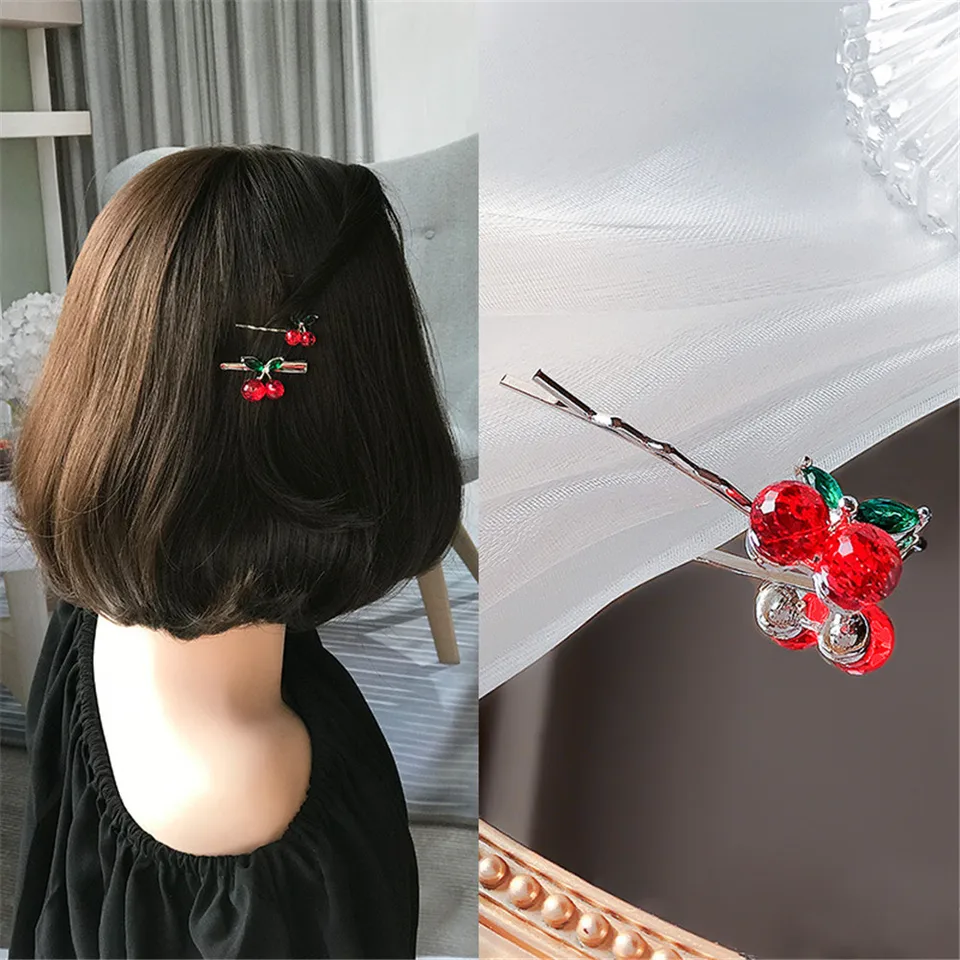 2 Haarspangen Mit Schwarzen Strasssteinen – Rechteckige Haarnadeln Damen, Koreanischer Style