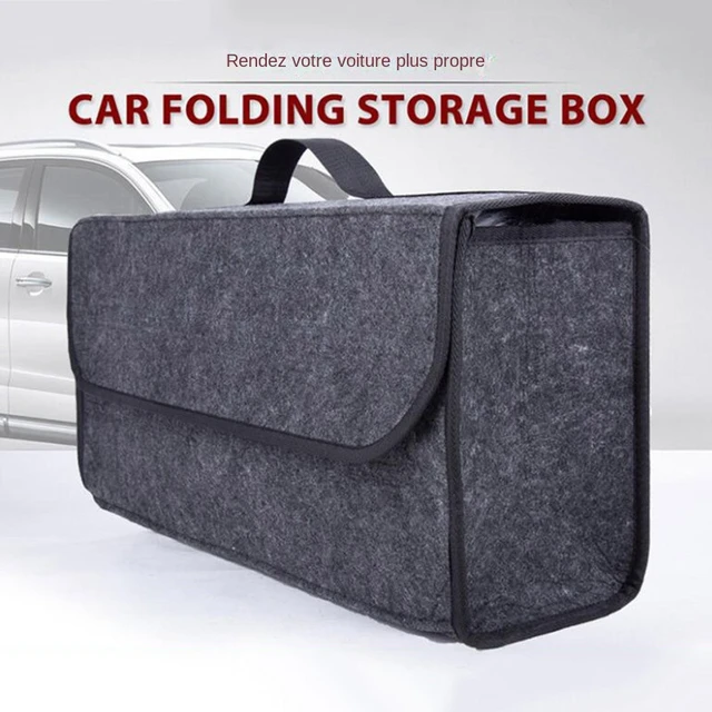Lightweight Car Trunk Storage Box Foldable Felt Car Organizer Stowing Tidying  Box Black Grey Auto accessories