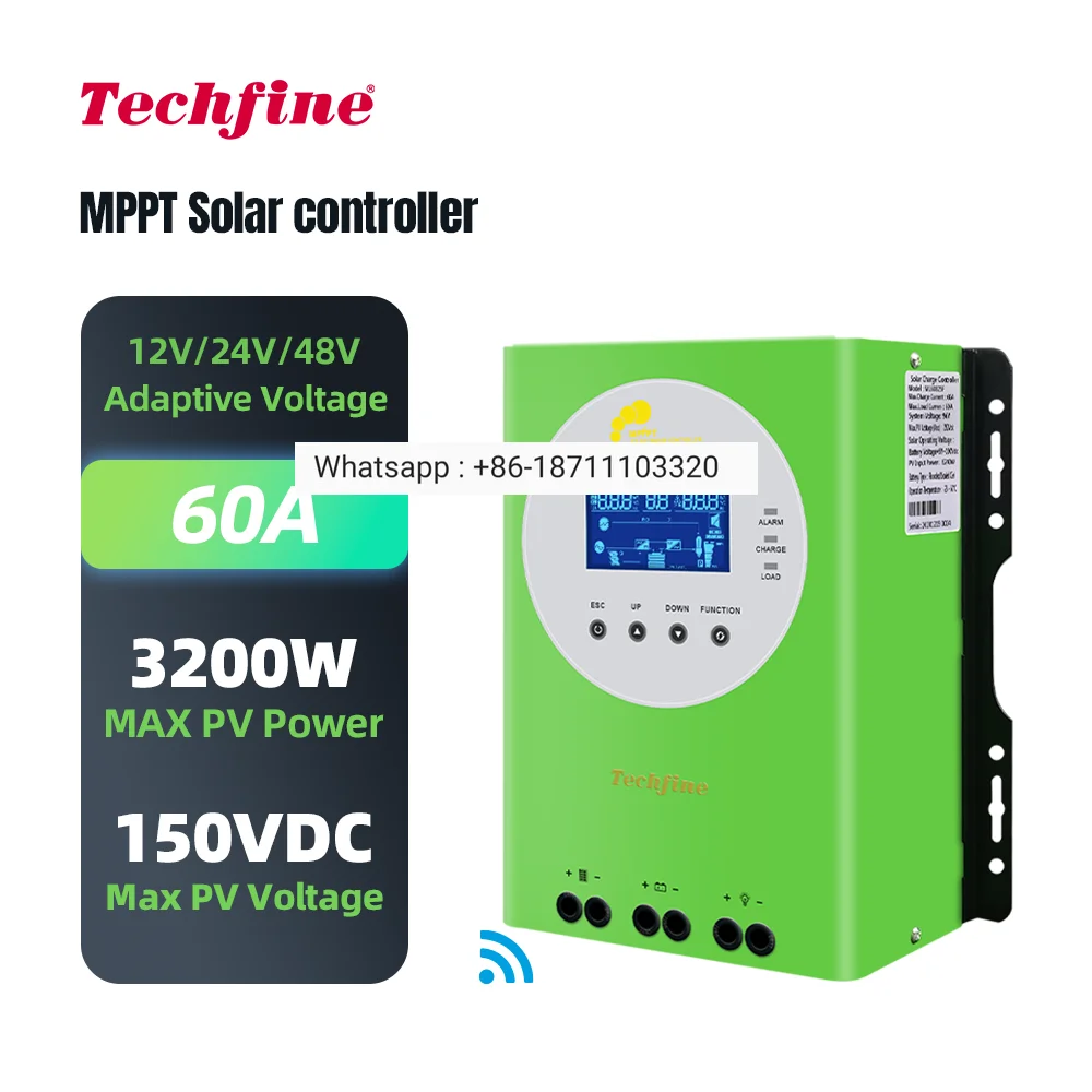 

60A MPPT Solar Panel Battery Charger 12V 24V 36V 48V Controller for System