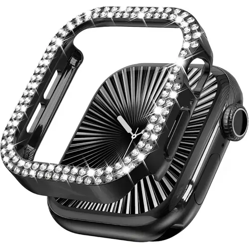 Bling Diamond Hollow Case for Apple Watch 46mm 42mm 40mm 41/44/45/49/41mm for iWatch Series 11 10 9 8 7 6 5 4 3 Protector Cover - Image 10