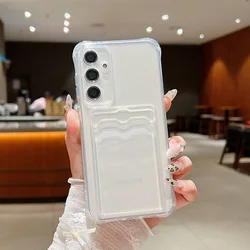 Clear Phone Case with Card Holder and Bag Attachment for Samsung S26 FE (Clear)