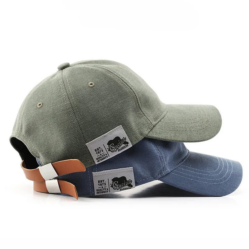 Summer Baseball Cap for Men Women Korean Style Streetwear Sun Hat Cotton Leather Buckle Snapback Caps Outdoor Trucker Hat Unisex
