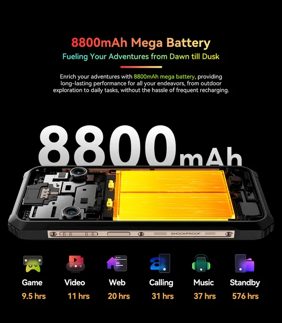 HK Warehouse] Blackview BL9000, 12GB+512GB, IP68/IP69K/MIL-STD-810H, 6.78  inch + 1.32 inch Android 13 MediaTek Dimensity 8020 Octa Core, Network: 5G,  NFC, OTG(Aurora Gold)