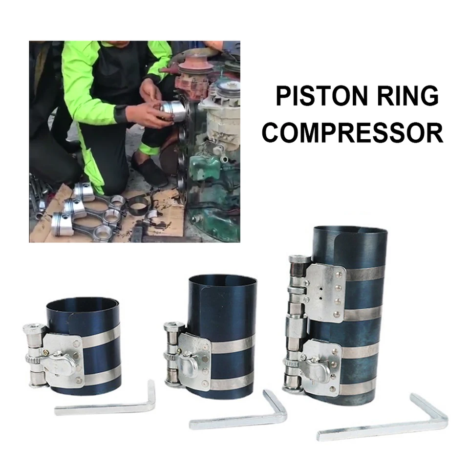 Engine Piston Ring Compressor Tool Installer 53-175mm 3 inch to 6 inch  Ratcheting(3inch) : Amazon.in: Car & Motorbike