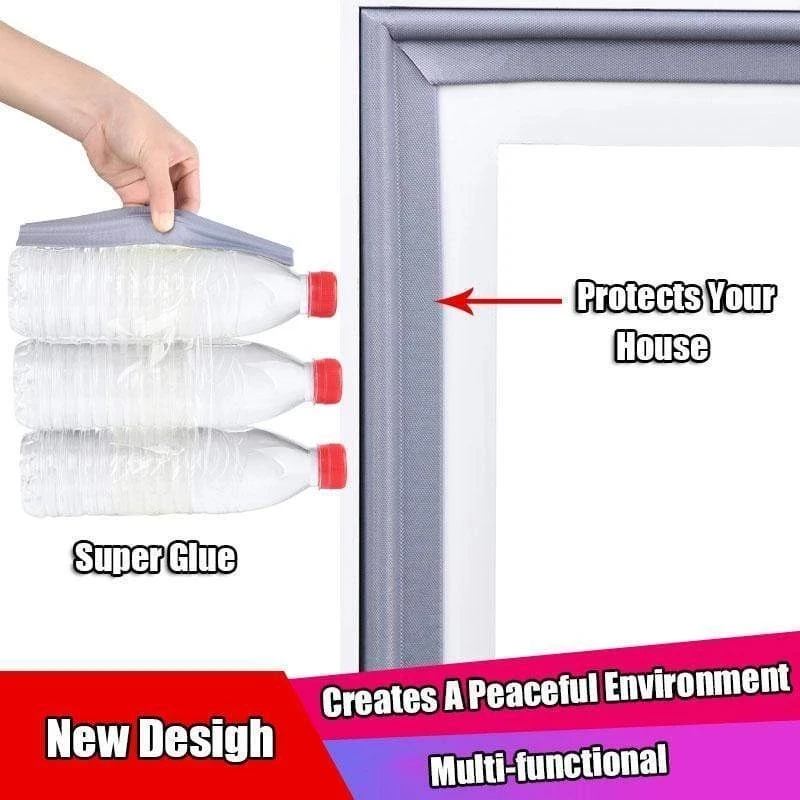 Door Seal Draft Stopper,Nbr Sealing Strip Self-Adhesive Window Sealing Strip Weather Soundproofing Sound Insulation Anti Air Leak Door Bottom Crack Gap Sticking Tape