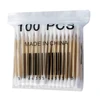 100 Count Cotton Swabs Biodegradable Double-Tipped Swabs Multifunction Round Tips Swabs for Home Travel Use 1