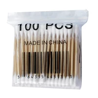 100 Count Cotton Swabs Biodegradable Double-Tipped Swabs Multifunction Round Tips Swabs for Home Travel Use 1