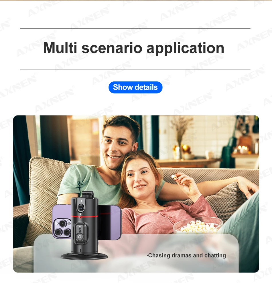 Axnen p02 360 graden smartphone gimbal met afstandsbediening_voghion.com