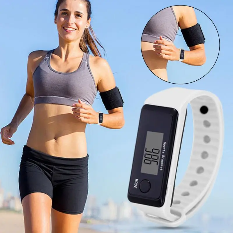 단계 카운터 시계 스포츠 스마트 손목 시계 팔찌 LED 보수계 팔찌 손목 칼로리 카운터 스포츠용 스마트 시계