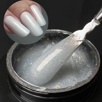 Jillnails 50g Milk Sparkling Builder Nail Gel Shimmer Milky for Nails Extension