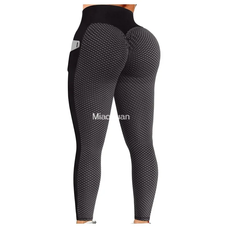 Anti Cellulite Pocket Leggings Women Push Up Honeycomb Butt Lift