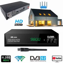 

2022 New Satellite Receiver DVB-S2 Super TV Decoder Support Meecast H.265/HEVC HD Digital TV Tuner Youtube M3U Europe TV Box