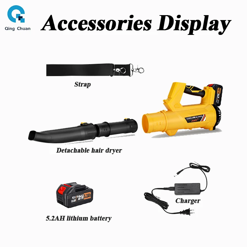 Leaf Blowers Lithium Hair Dryer Industrial High-power Blowers Cordless Snow Blower Charging Leaf Blower 3