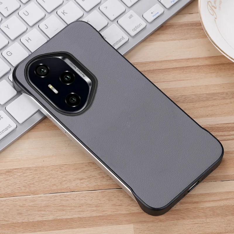 Luxury Soft PU Leather Frameless Shockproof Phone Case