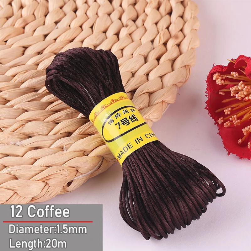 Bulk Nylon Satin Cord for DIY Knotting and Jewelry Making - 1.5mm Thickness