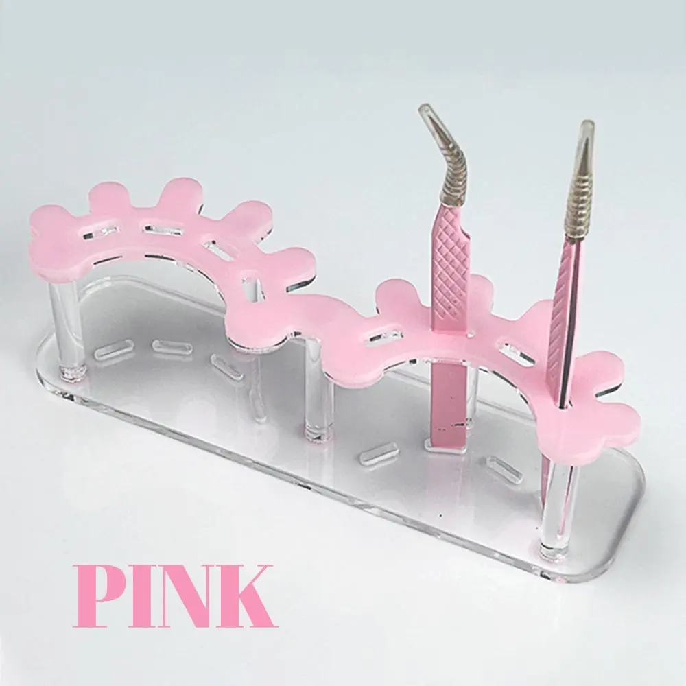 Wimpern pinzette Aufbewahrung halter Ständer 8 Löcher bequeme Pinzette Ständer Regal halten Wimpern verlängerung Tattoo Make-up-Tool Acryl – Detail 6