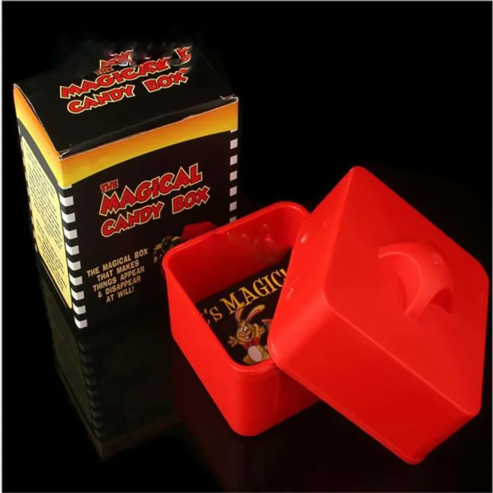 Magic Candy Box (Red) Magic Tricks Stage Gimmicks Objects Appearing From Empty Box Comedy Magic Props Accessories metamopho magic book dove magic tricks objects appearing from book magia stage illusions gimmick props accessories comedy