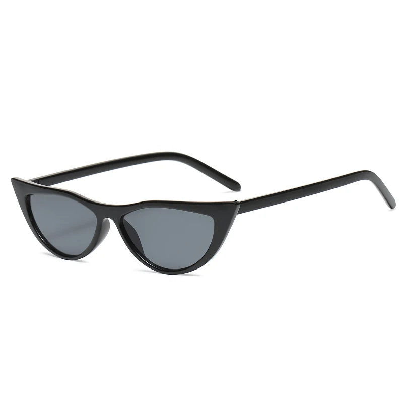 Óculos de sol pequenos para mulheres, óculos de sol pretos, designer de marca, vintage, cateye, óculos retrô para senhoras, uv400