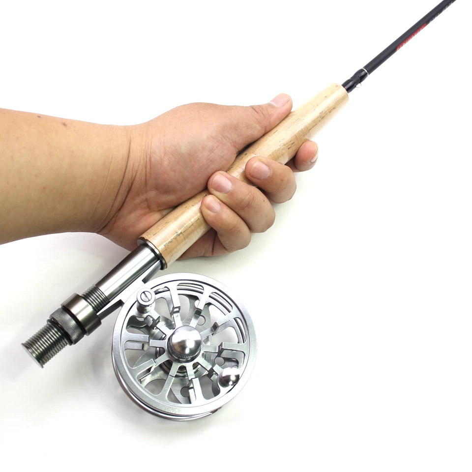 1.98M 2.1M Fly Fishing Rod and Fly Reel Portable Carbon UltraLight Slow