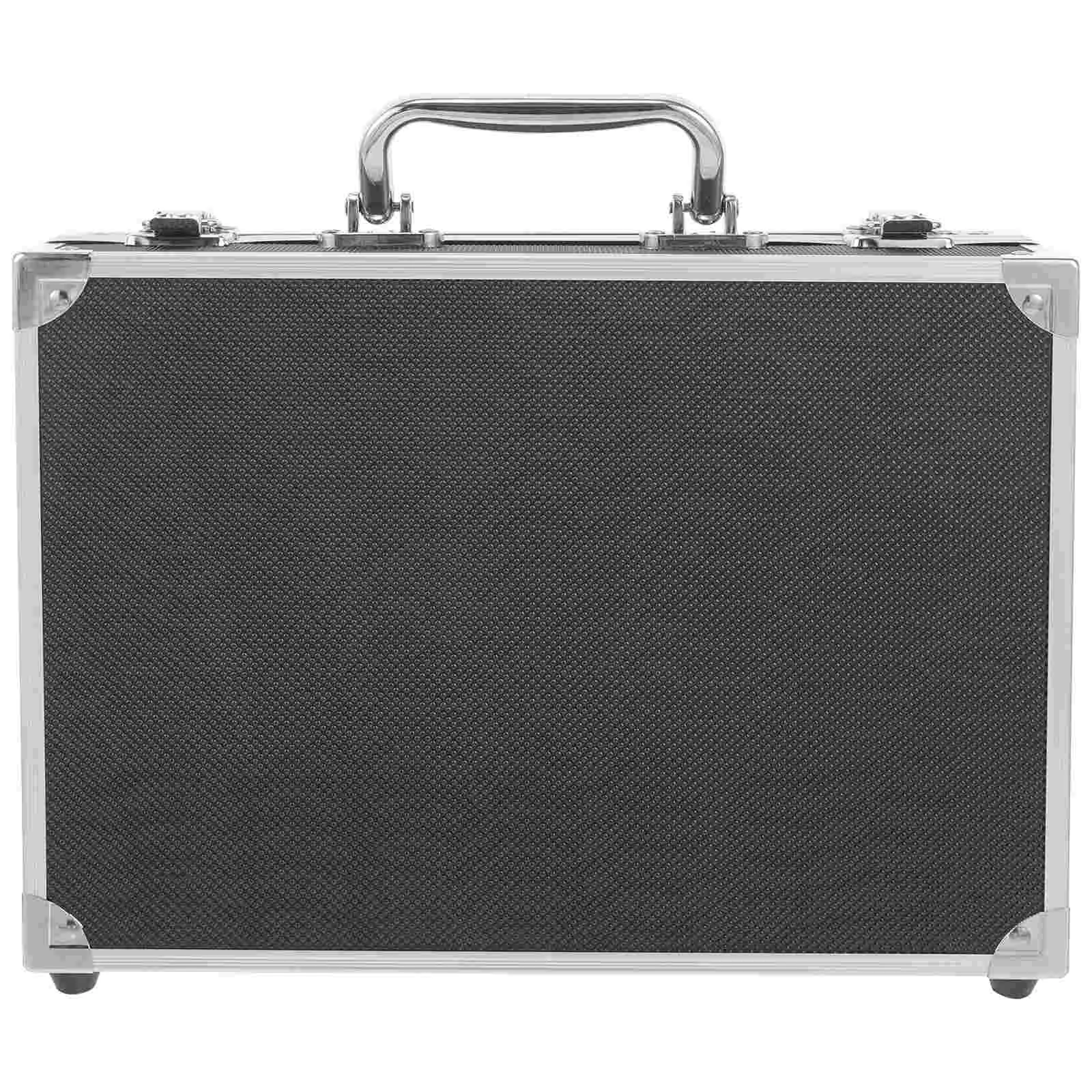 Toolbox Sound Card Aluminum Carrying Case Hard Briefcases for Men Money Metal Suitcase Black Man 3