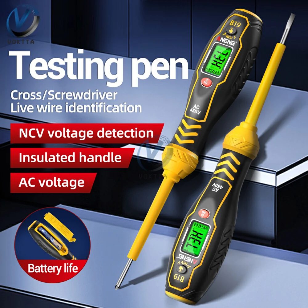 AC 30V-1000V 전압 표시기 테스터 고정밀 전기 드라이버 펜 NCV 유도 회로 ON/OFF 전압 검출기