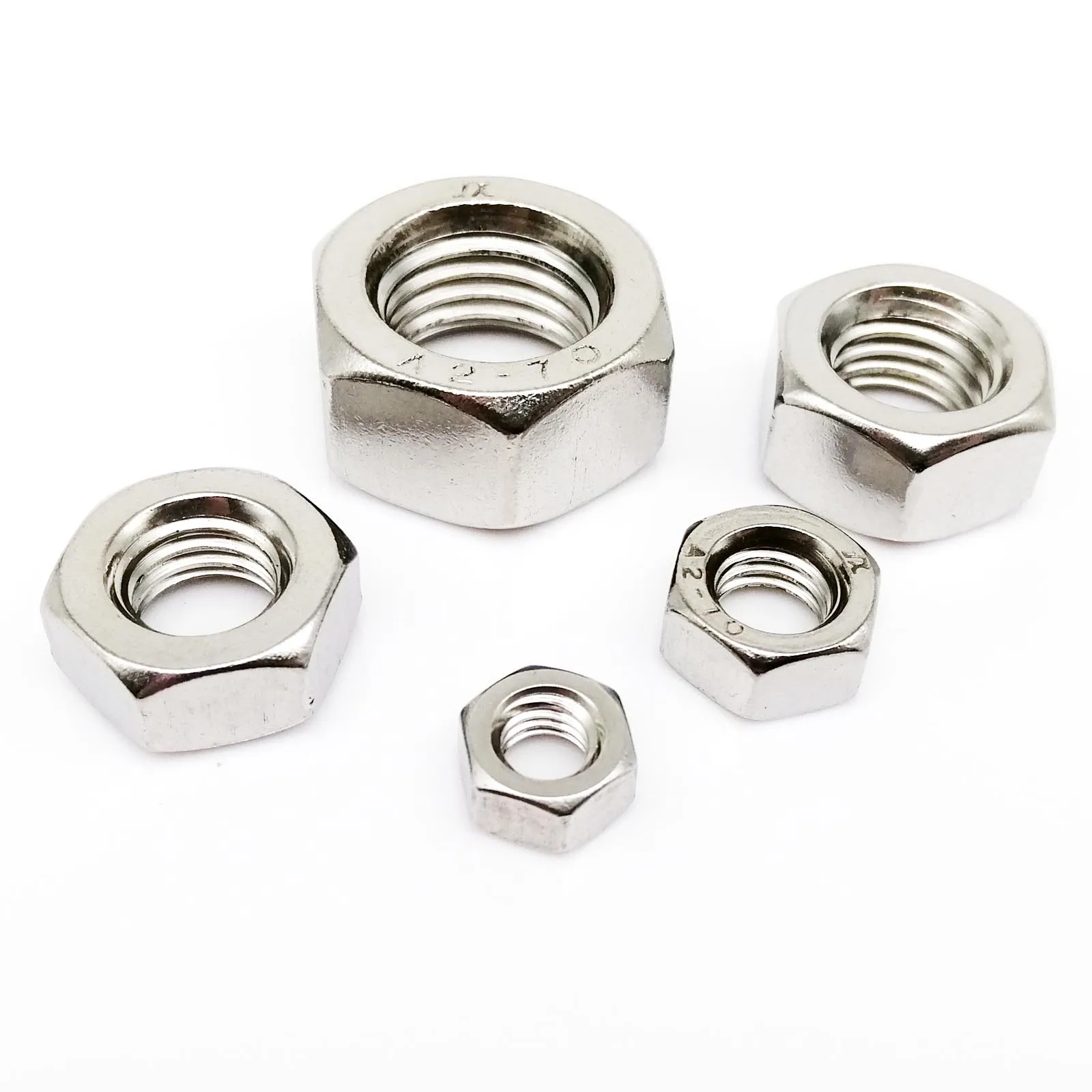 Hexagon Nuts 445pcs DIN934 Small Micro Hex Hexagon Nut Set Assortment Kit Box 304 Stainless Steel Brass M1.4 M1.6 M2 M2.5 M3 M3.5 M4 M5 M6 M8