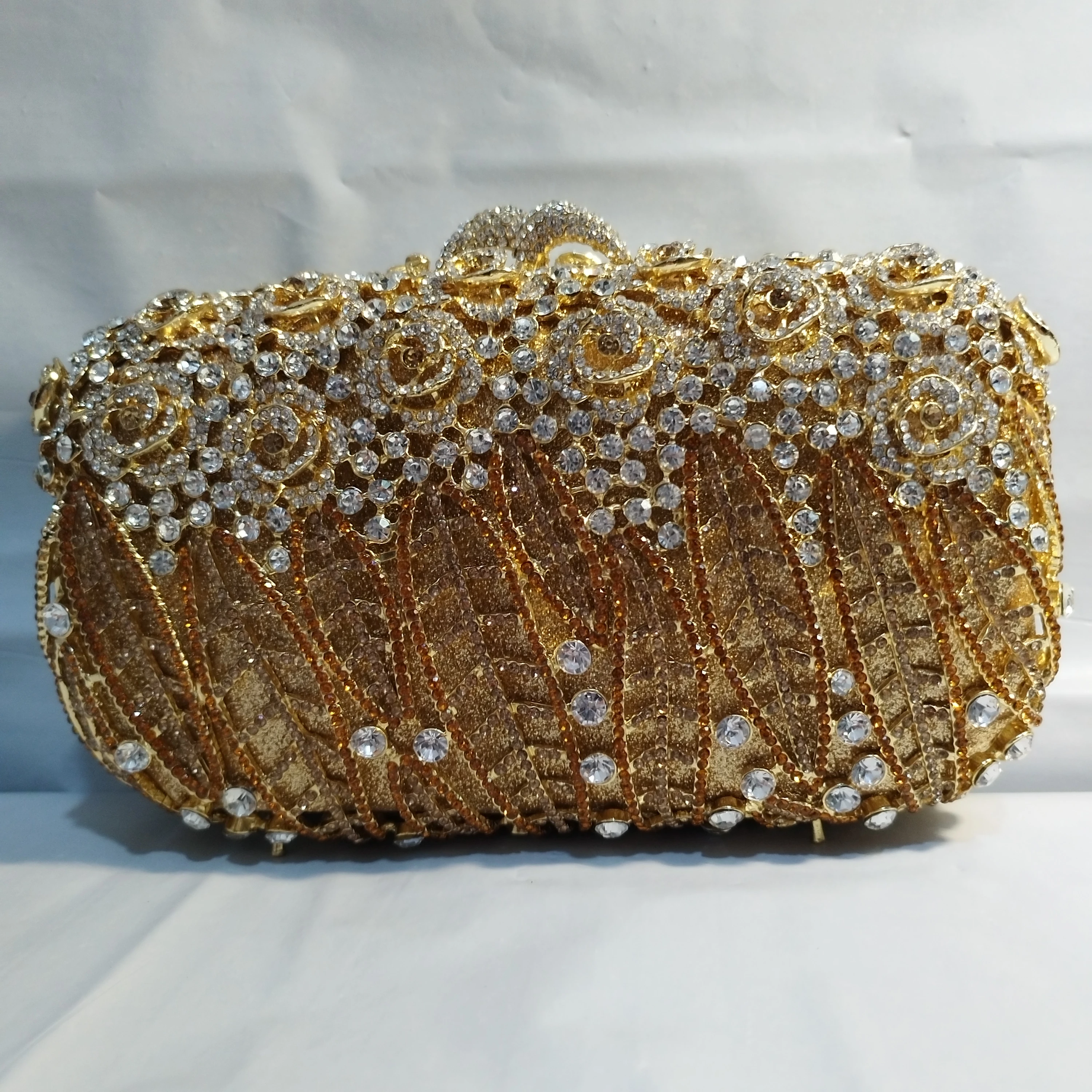 XIYUAN gold Clutch Purse Women Party Bag Luxury Handbag Crystal