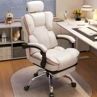 Computer Office Chair, Heightened Executive Chair, Ergonomic High Back Chair, White 1