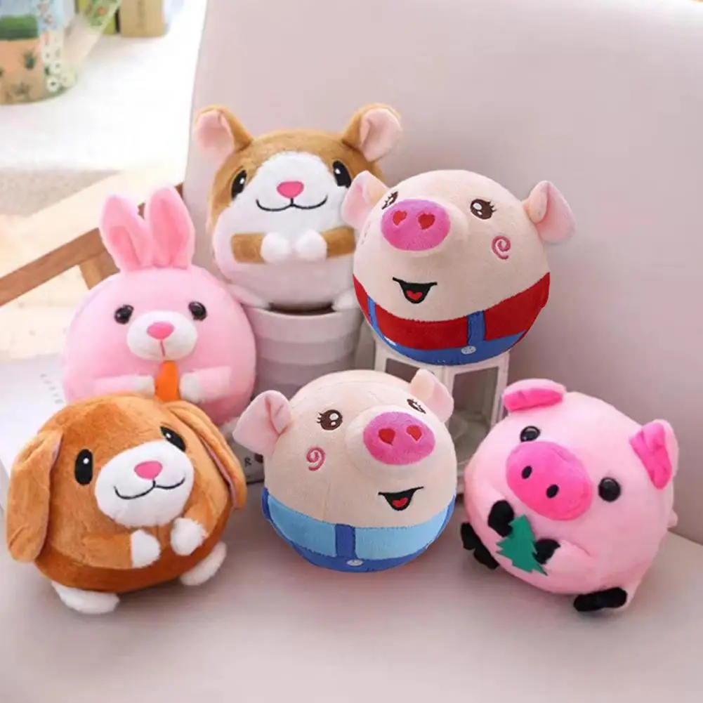 Kids Plush Jumping Animal Toy Educational Talking Pig Rooster Hamster Puppy Rabbit Plush Interactive Toy Toddlers Birthday Gift plush toys electric interactive toy
