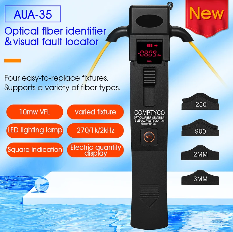 AUA-35 Metal Optical Fiber Identifier Fiber Optic Cable Testing Tool Live Fiber