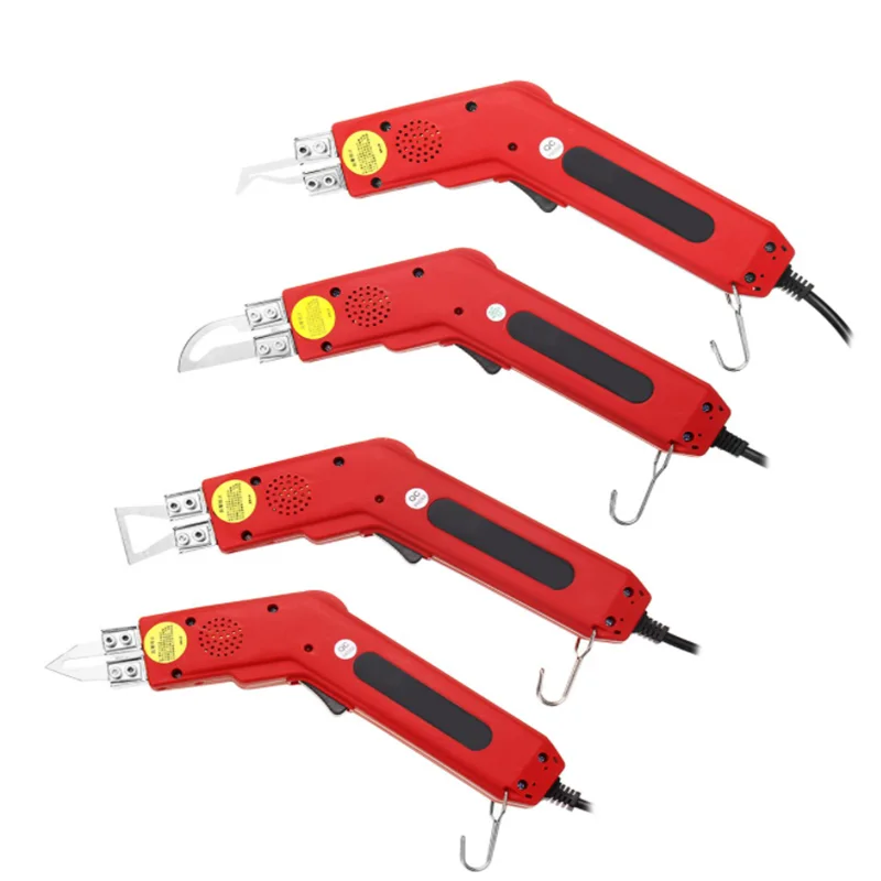 

Customized Top Quality Glass Glue Handheld Electric hot knife plastic foam cutting head with R-shaped blade and cutting foot