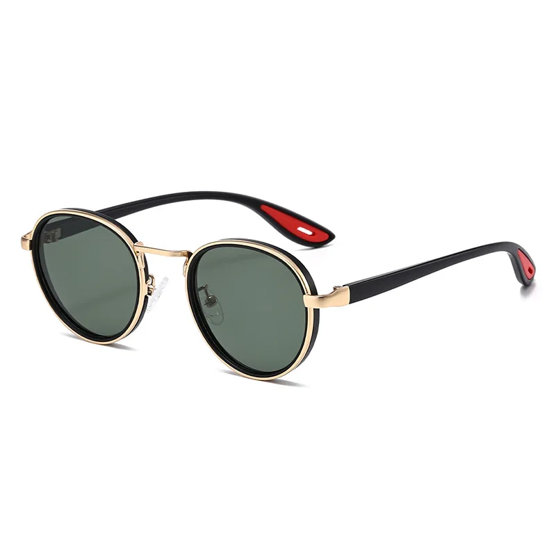 Neue Vintage Runde Sonnenbrille für Männer und Frauen, Punk-Sonnenbrille mit Metallrahmen, modisches Markendesign, lässige Sonnenbrille, UV400-Schutz, Outdoor-Brille – Detail 15