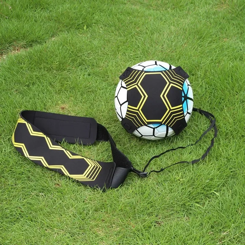 Soccer Ball Solo Trainer Children Auxiliary Circling Belt Adjustable Football Kick Trainer Nylon Cloth Elastic Band Fitness Tool