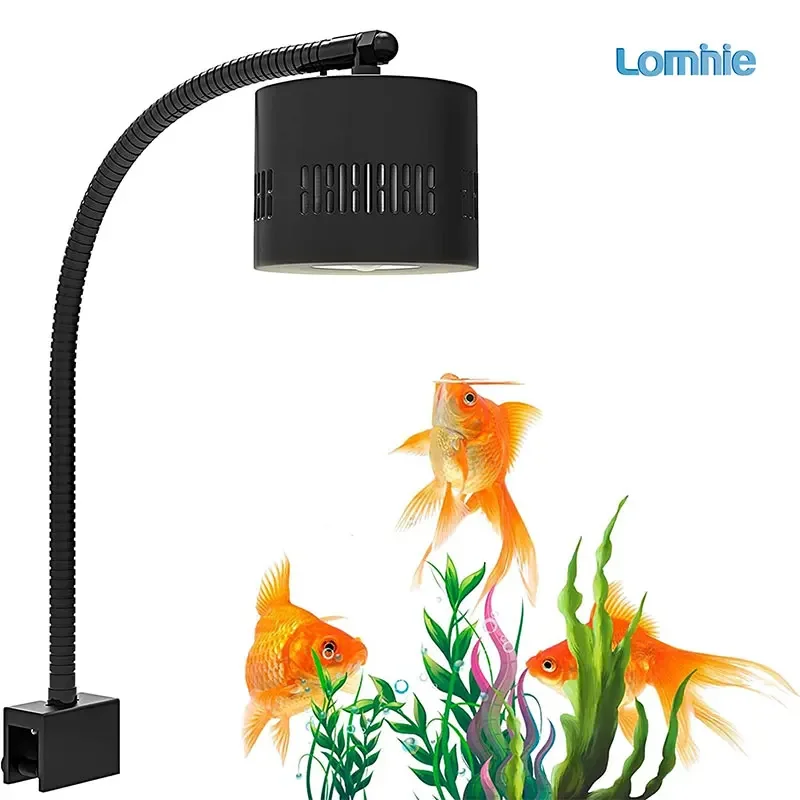 

Lominie LED Light, 70W Full Spectrum Planted Fish Tank Light, Dimmable Clamp Aquarium Light with Gooseneck, for 50 Gallon