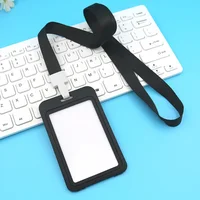 1PC Card Holder Colorful Employee Plastic Card Cover Lanyard Work Business ID Badge Holder Name Tag Bags Case 1