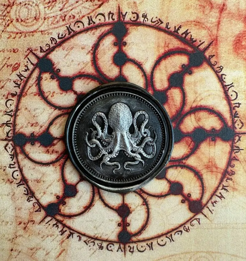 Octopus Fire Seal Stamp Copper Head 3d Relief Wax Seal Stamp Brass Head Envelope Toy Carved Laser Embossing
