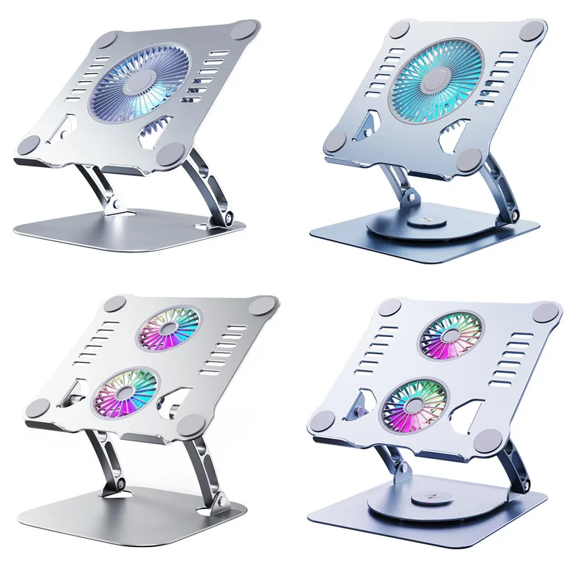 

Laptop Stand Adjustable Aluminum Alloy Notebook Tablet Kickstand Up To 15.9 Inches Portable Fold Holder Cooling Radiator Bracket