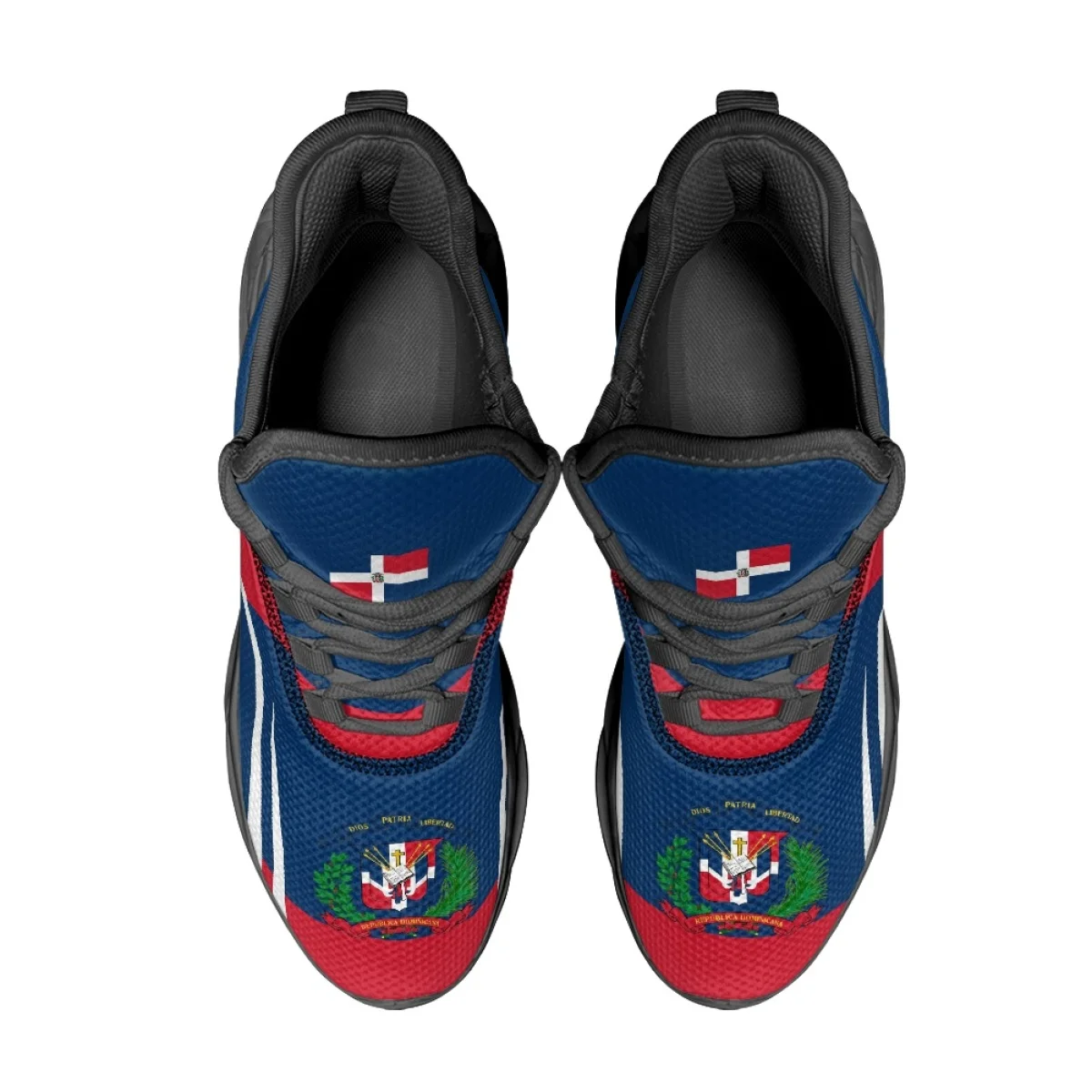 Dominica Country Emblem Pattern Unisex Autumn Winter Soft Vulcanized Shoes Shock Absorption Non-slip Classic Walking Footwear