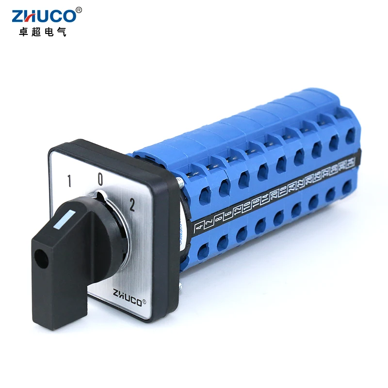 Zhuco Szw26 Lw2620 Posição Pólos 36 Terminais 20a Transferência de Comutação Cam Interruptor Seletor Universal 64×64 48×48 mm Painel