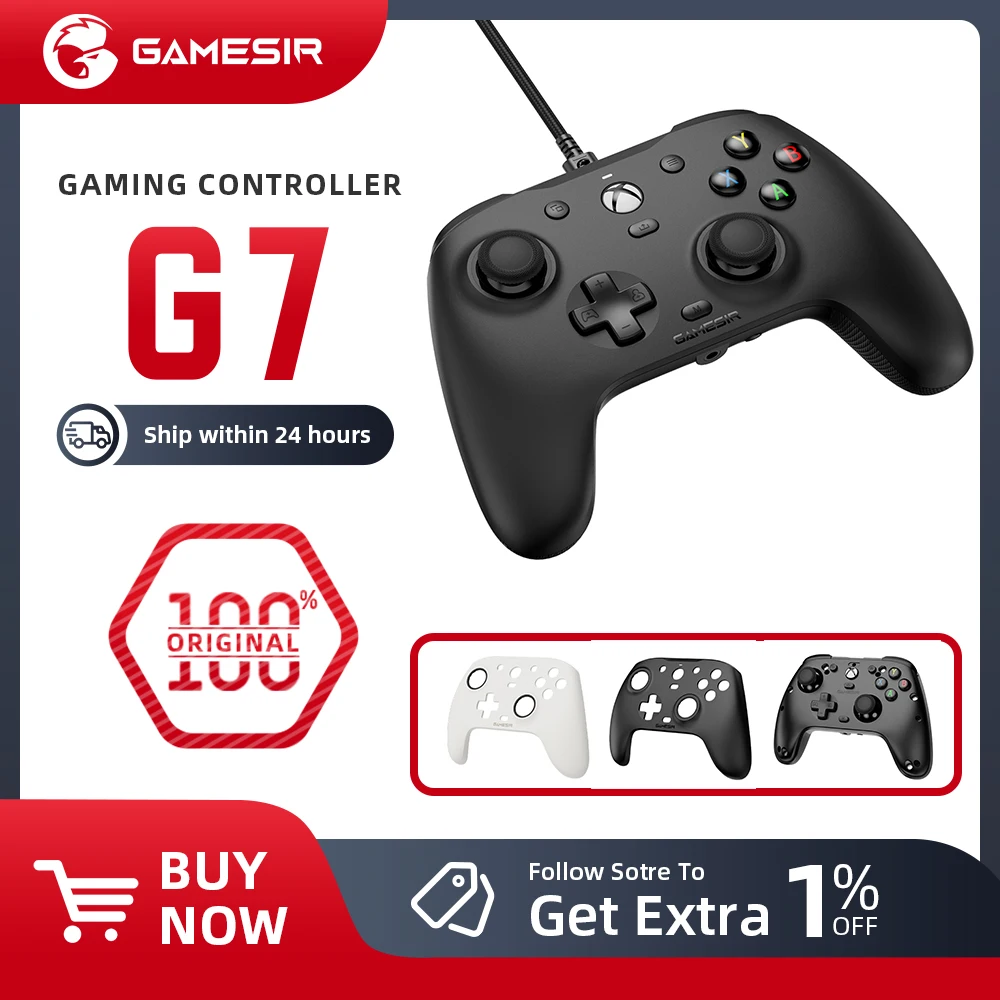 GameSir G7/G7 SE Xbox Gaming Controller Wired Gamepad for Xbox Series X,  Xbox Series S, Xbox One, with Hall Effect sticks